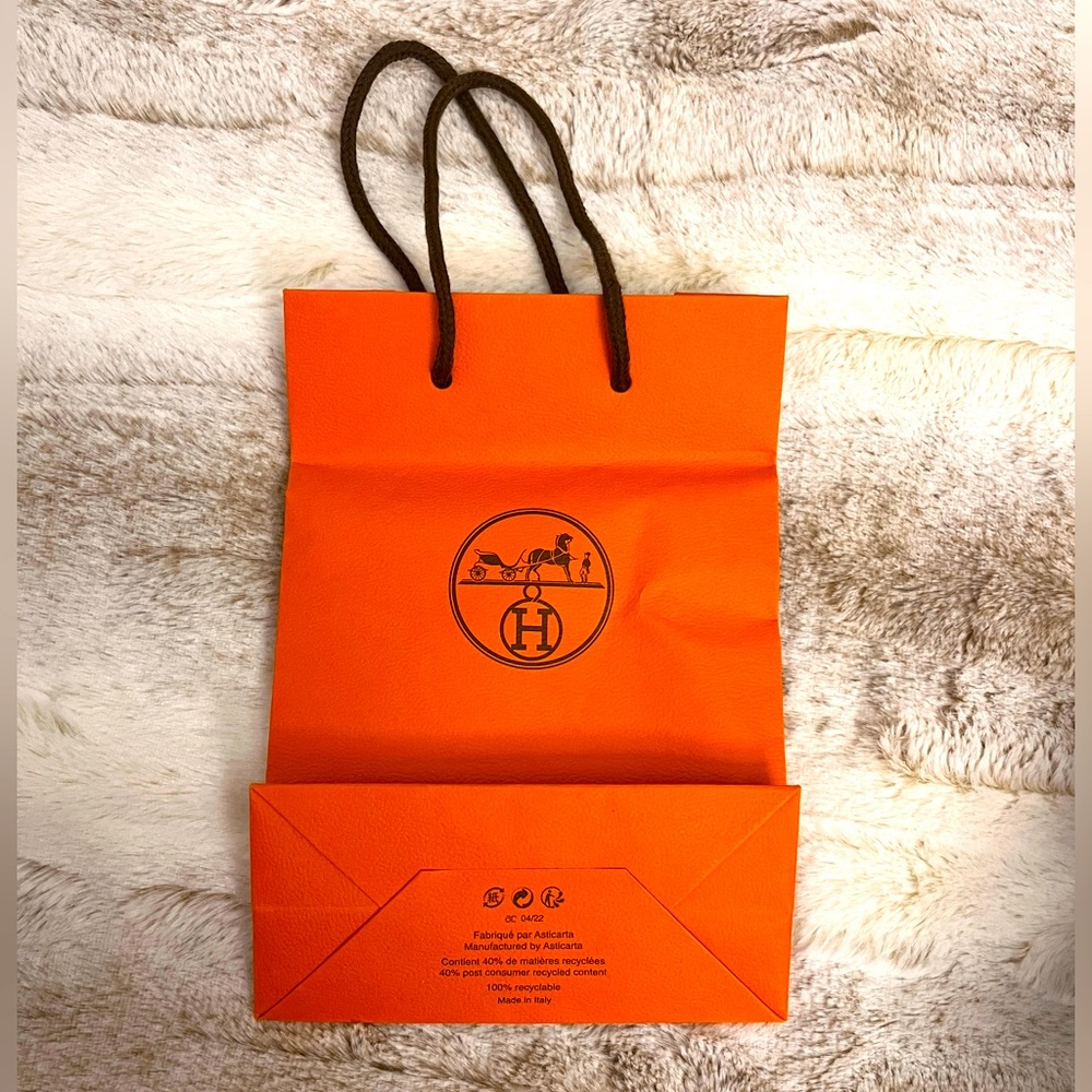 HERMES small accessory paper shopping bag